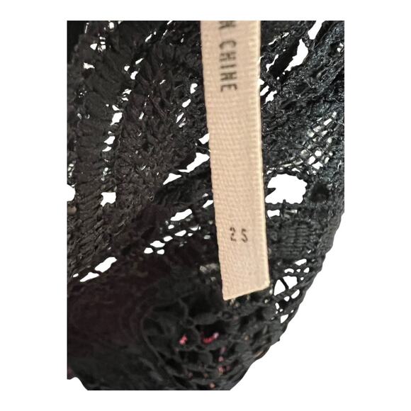 Free People Black Dark Boho Dress Cottage Indie Fairy Festival Hippie Lace Small - Picture 8 of 10